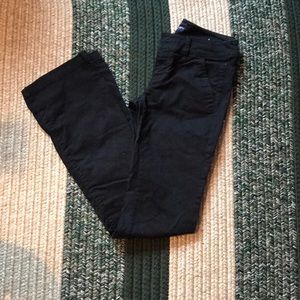 Black bootcut khakis